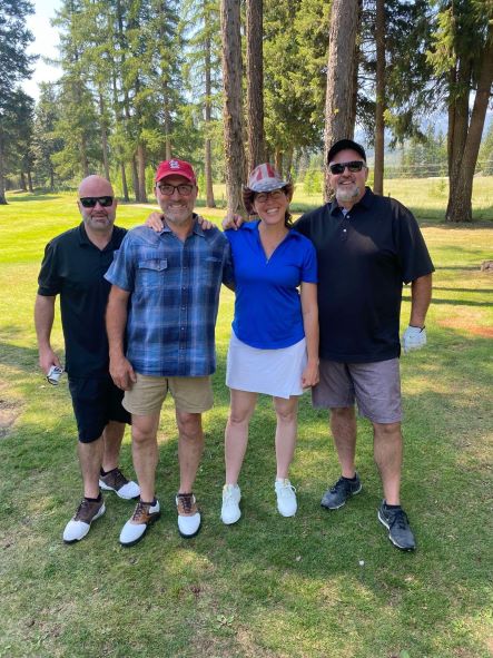 CPMC Foundation's Playing for Fundsies-A Smashing. There is males and one female.