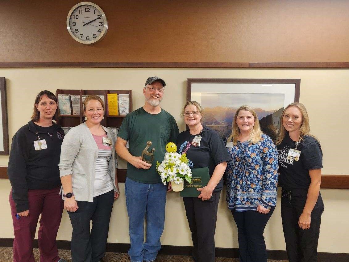 Dawna Stenros of Cabinet Peaks Medical Center recently being honored with The DAISY Award For Extraordinary Nurses. The award is part of the DAISY Foundation's programs to recognize the super-human efforts nurses perform every day.